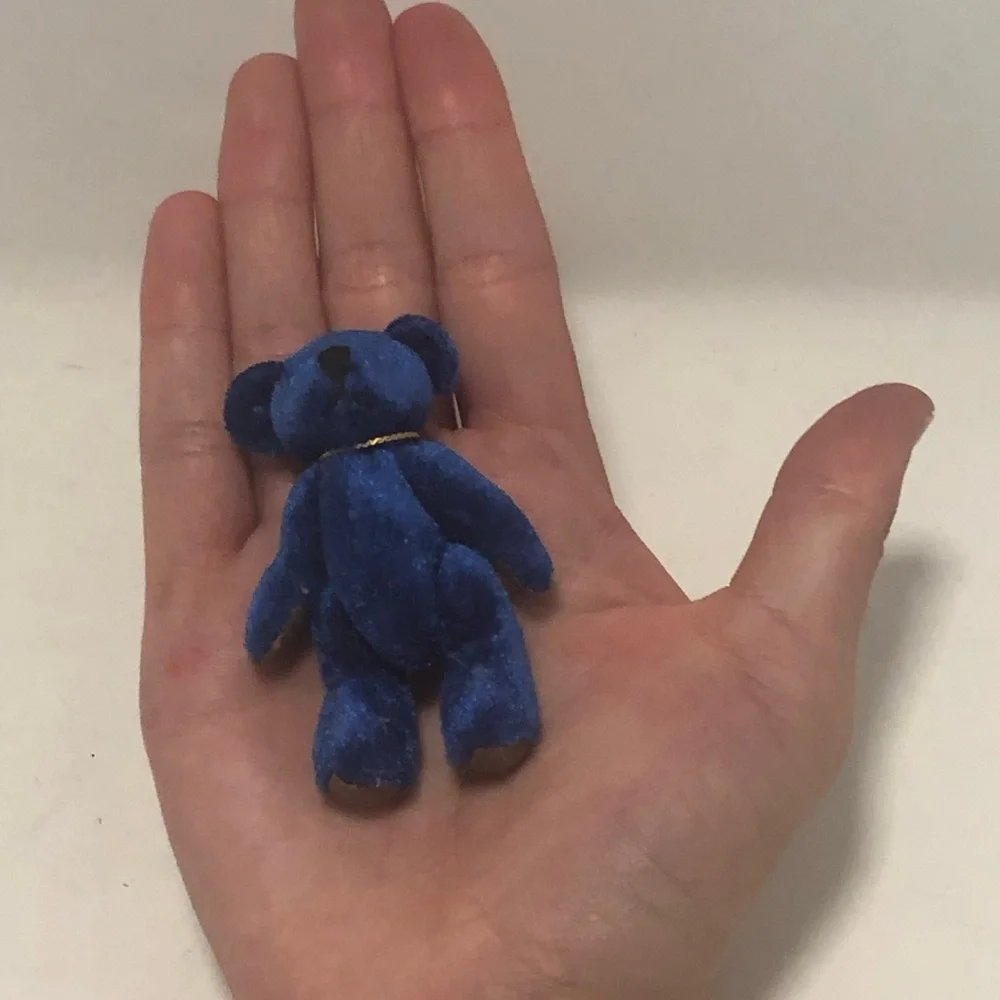 Plush Blue Teddy Bear with Gold Charm (Free with any toy purchase)